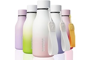 BJPKPK Insulated Water Bottles, 12oz Stainless Steel Metal Water Bottle with Strap, BPA Free Leak Proof Thermo, Mugs, Flasks,