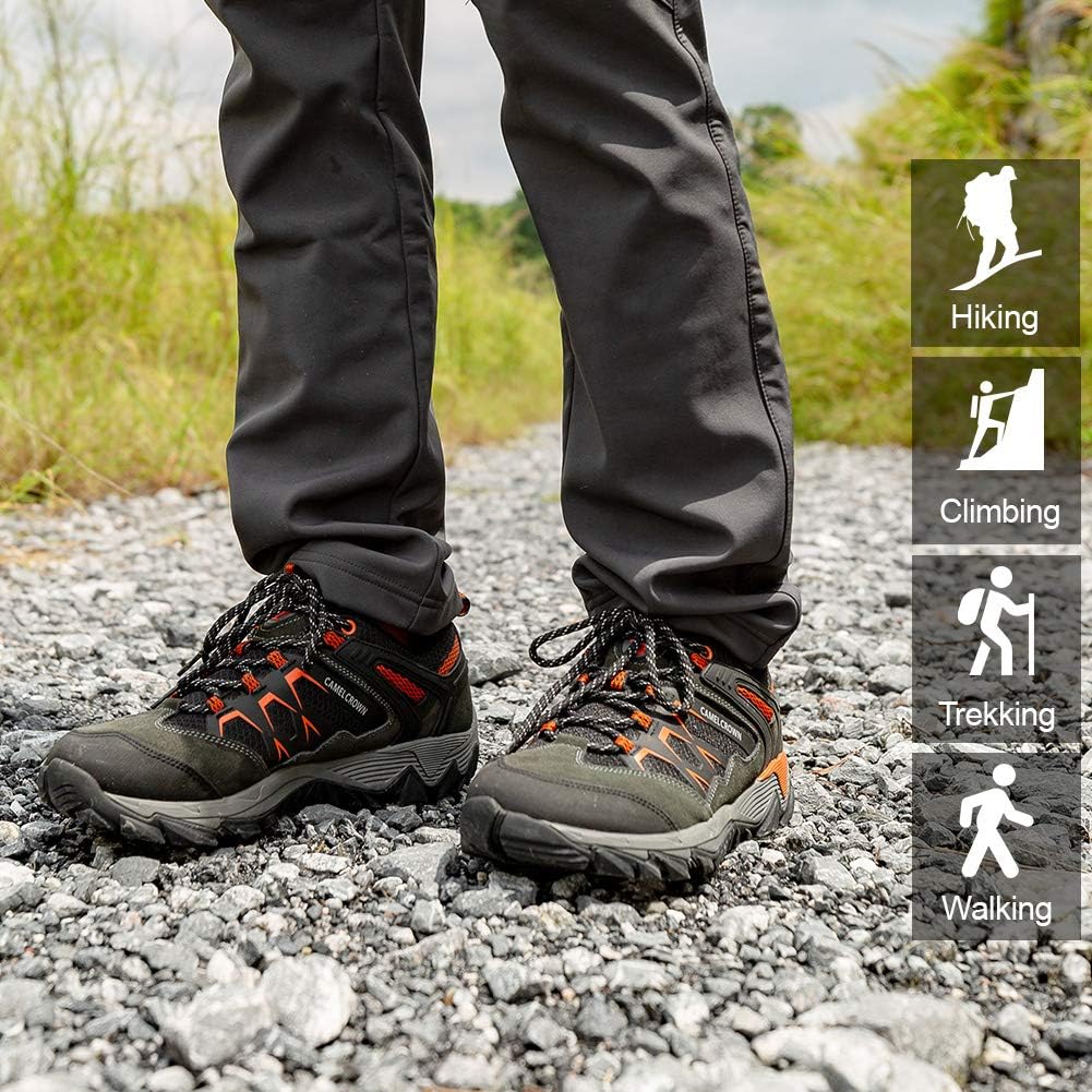  | CAMEL CROWN Hiking Shoes Men Breathable Non-Slip Sneakers Lightweight Low Top for Outdoor Trailing Trekking Walking | Hiking Shoes