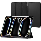 Spigen for iPad Pro 11 inch Case M5/M4 (2025-2024), Urban Fit, Protective Premium Fabric Tri-Fold Kickstand Folio Cover with Pencil Holder, Supports Auto Wake/Sleep, Black