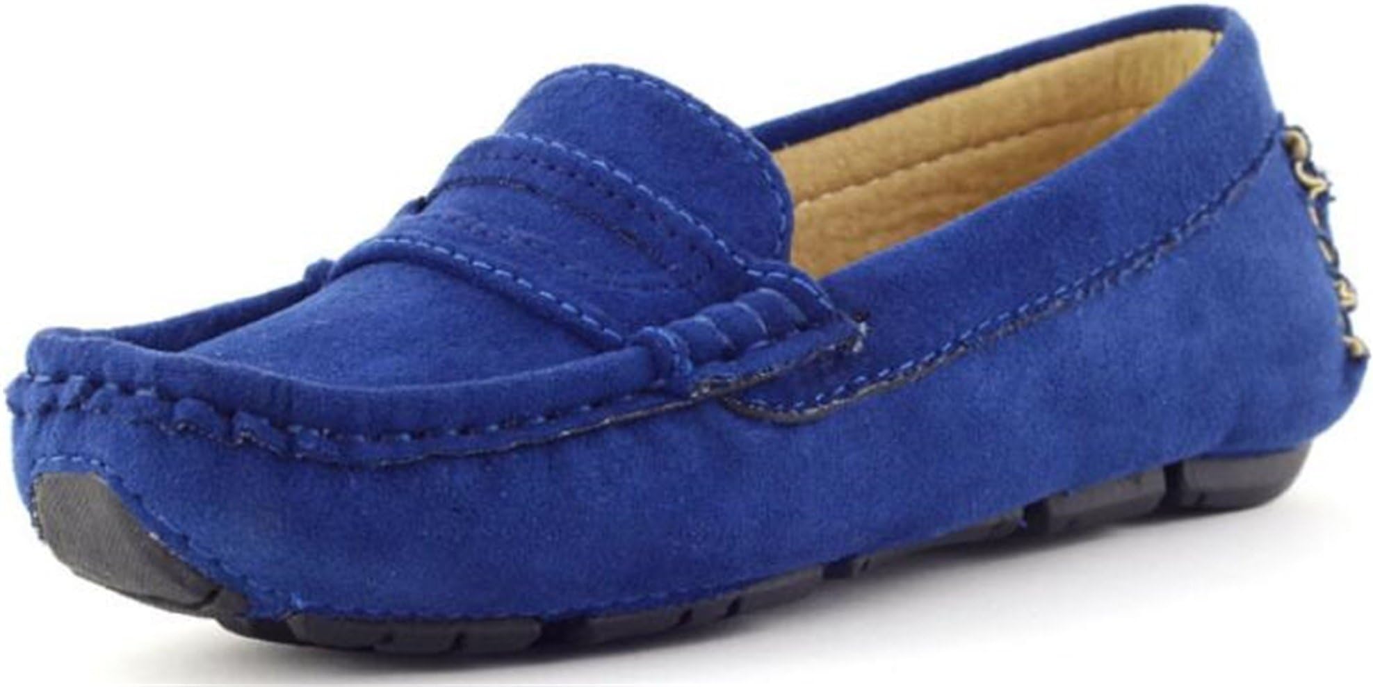 PPXID Girl's Boy's Suede Slip-on Penny Loafer Flat Shoes(Toddler/Little Kid/Big Kid)