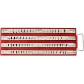 ABN Large SAE Standard Socket Holder Tray Rack Rails &ndash; 1/4, 3/8, 1/2 Inch Drive 80-Piece Clips for Tool Organization