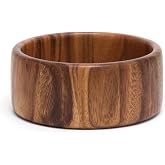 Lipper International Acacia Wood Straight-Side Bowl for Salads, Fruits, Popcorn, or Decor, Small, 6" Diameter x 2.5" Height, 29.59 Fl. Oz., Single Bowl