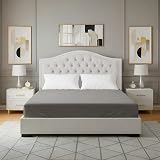 IR Imperial Rooms King Size Fitted Sheet Extra Deep Grey Microfiber view 2
