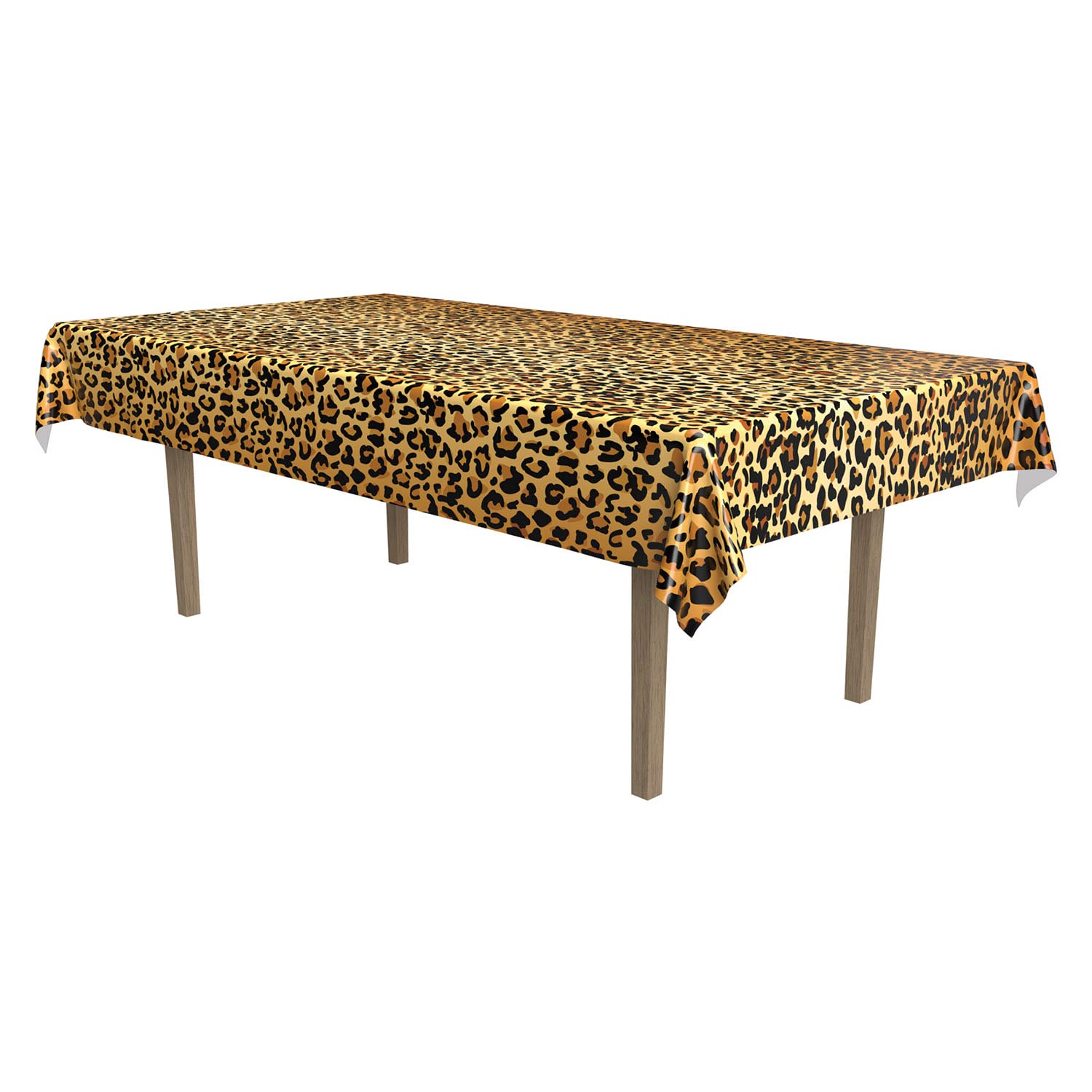 A Beistle Creation 57850 Leopard Print Tablecover, Plastic, Multicolor