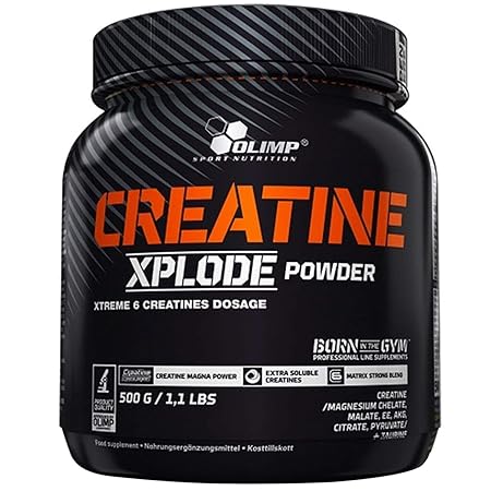 OLIMP Creatine Xplode 500 g Orange Geschmack Creatin Chelat Magnesium Kreatin Malat CAKG Creapure Anabolismus Kraftmuskeln st