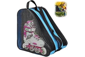 Nusogon Roller Skate Bag,Breathable Ice Skate Bags with Adjustable Shoulder Strap, Oxford Cloth Skating Shoes Storage Bag, for Women Men and Adults Roller Skate Accessories