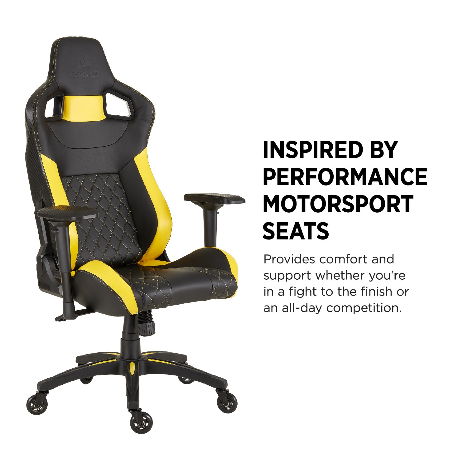 Corsair T1 Race Gaming Chair Black Yellow Cf 9010015 Ww