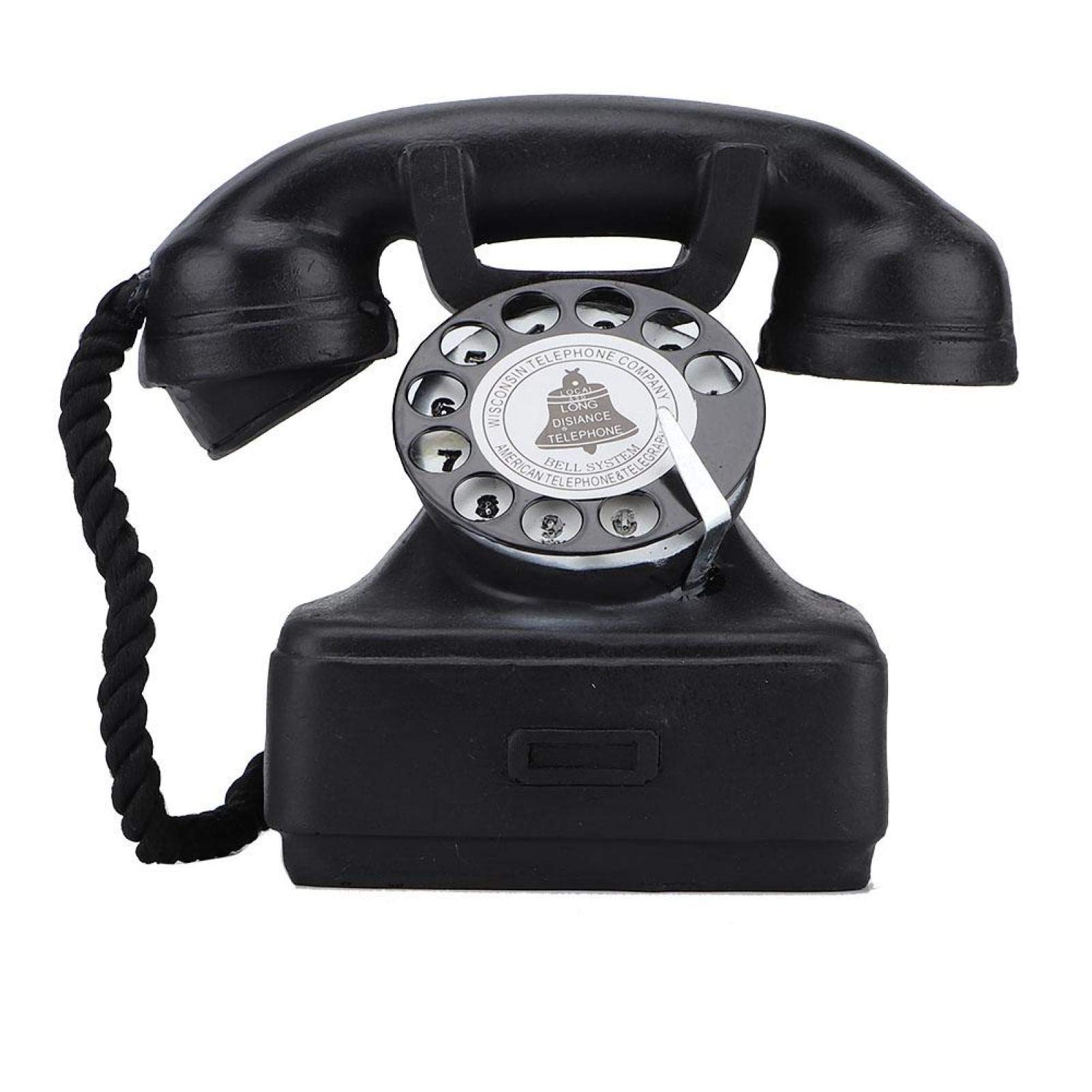 Hakeeta Corded Vintage Landline Phone, Resin, Antique Decorative Telephone, Classic Retro Rotary Dial with Hanging Headset for Home Hotel Office Decor