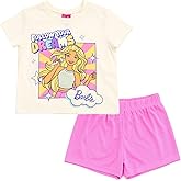Barbie Girls T-Shirt and Shorts Outfit Set Toddler to Big Kid Sizes (4T - 14-16)