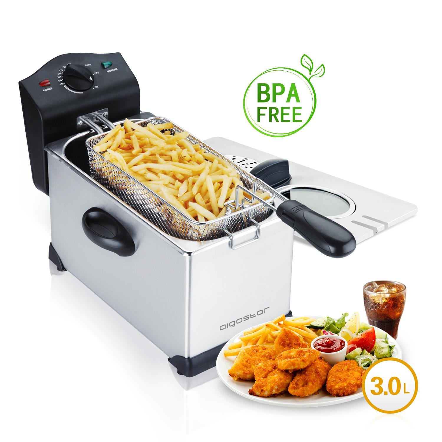 Aigostar Ushas HEZ Freidora de litros de capacidad watios de potencia y