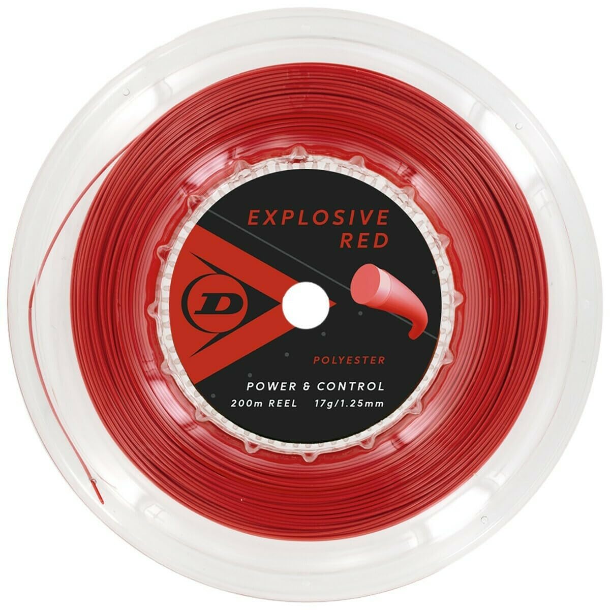 Dunlop Explosive Red Tennis String, 16g/1.30mm, 200m Reel