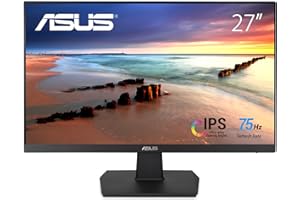 ASUS VA27EHE 27” Eye Care Monitor Full HD (1920 x 1080) IPS 75Hz Adaptive-Sync HDMI D-Sub Frameless,Black
