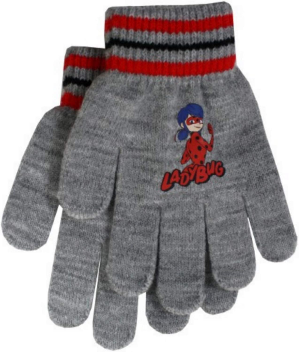 Miraculous Lady Bug Gloves One Size Grey Amazon.co.uk Clothing