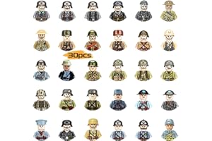 KUKACA WW2 Soldier Minfigures Toys,30 National WorldW2 Military Toy Action Figures Include American British Italian German Form Your own WW II Allied Forces