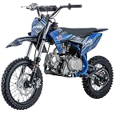 X-PRO Lynx 110cc Dirt Bike with Automatic Transmission, Electric Start,14"/12" Tires! (Blue)