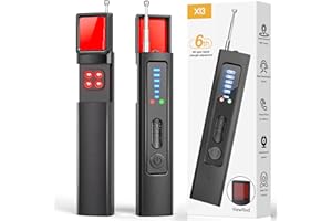 Mgmcm Upgraded Hidden Camera Detectors,Spy Camera Detector, GPS Tracker & Bug Detector for Travel, Home, Hotel, Office, 6 Levels Sensitivity