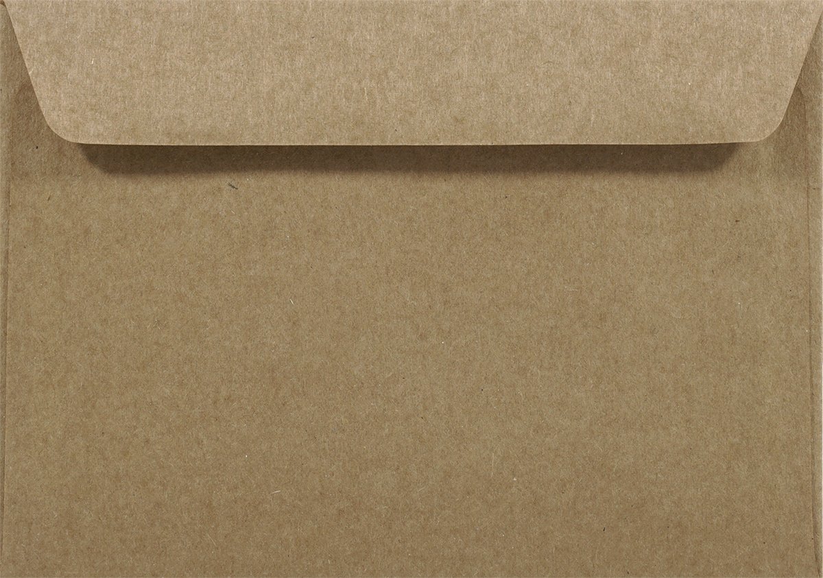 Netuno 25 Brown Kraft envelopes C6 114 x 162 mm 4.5 x 6.4 in 100gsm Natural Kraft Paper Envelope Recycled Envelope Vintage envelopes for Greeting Cards Christmas Cards Wedding Invitations Birthdays