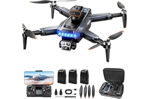 Drones with Camera for Adults 4K, Adjustable lens,Drone with Camera for Brushless Motor,GPS Drone with Auto Return,Auto Hover