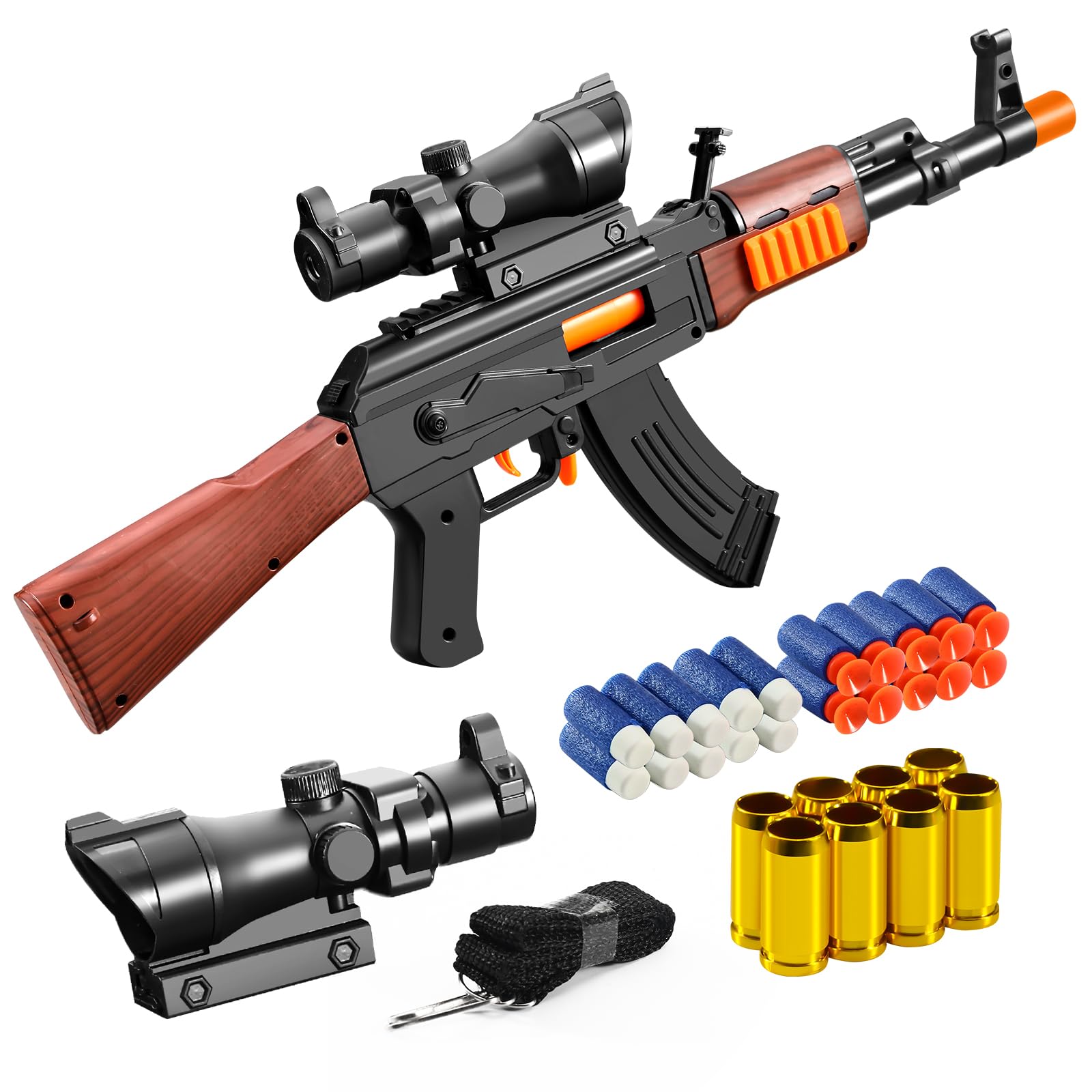 Photo 1 of ***MISSING ASSEMBLY PIECES*** Soft Bullets Toys Guns for Boys Toy Gun Sniper Rifle with Sight Lanyard Realistic Toy Foam Blasters Cool Toys for Kids Ages 8-12 Fidget Toys Gifts for Boys Adults.