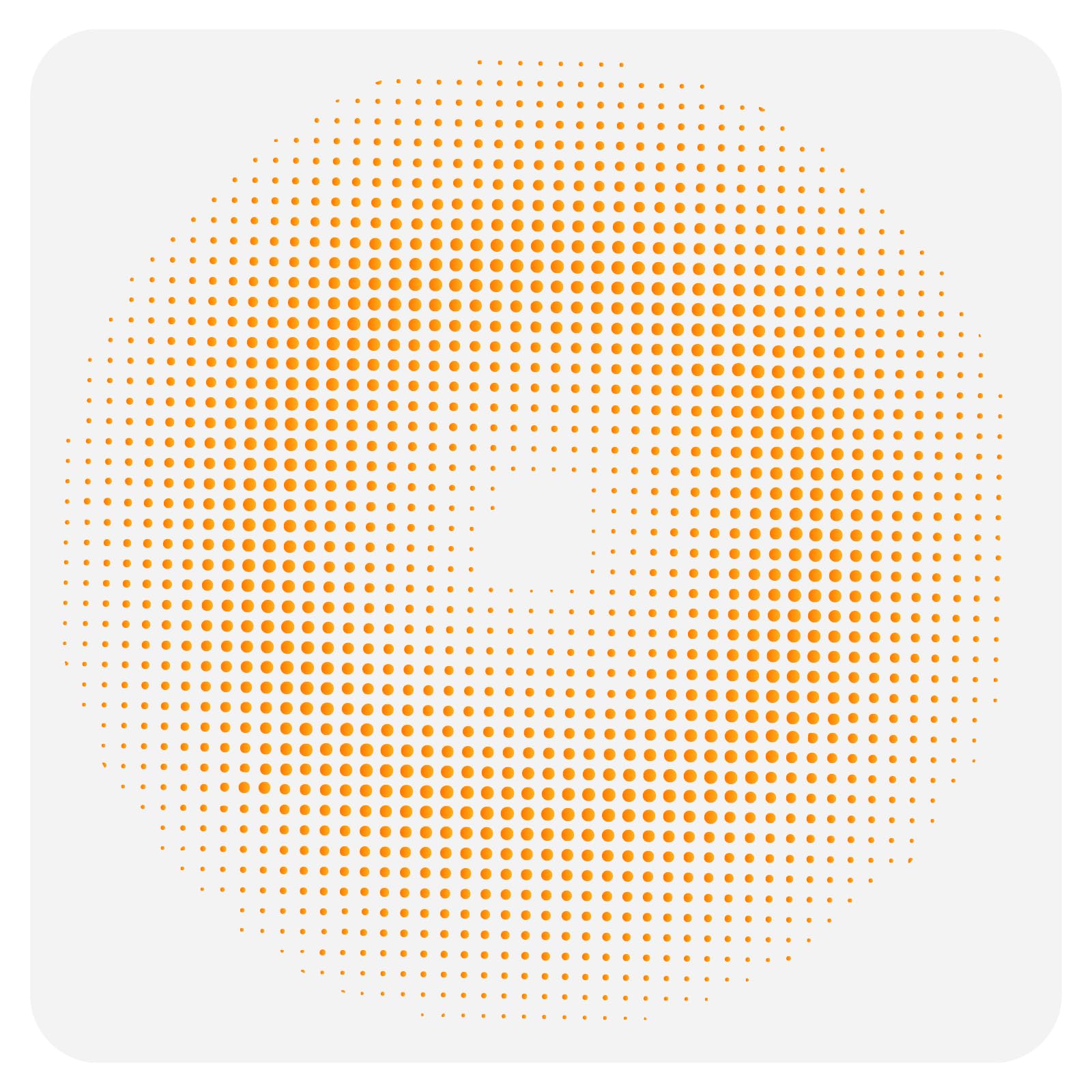 Photo 1 of FINGERINSPIRE Halftone Swirl Painting Stencil 11.8x11.8inch Reusable Halftone Circles Pattern Drawing Template DIY Dots Mixed Media Pattern Stencil for Painting on Wood Wall Fabric Furniture