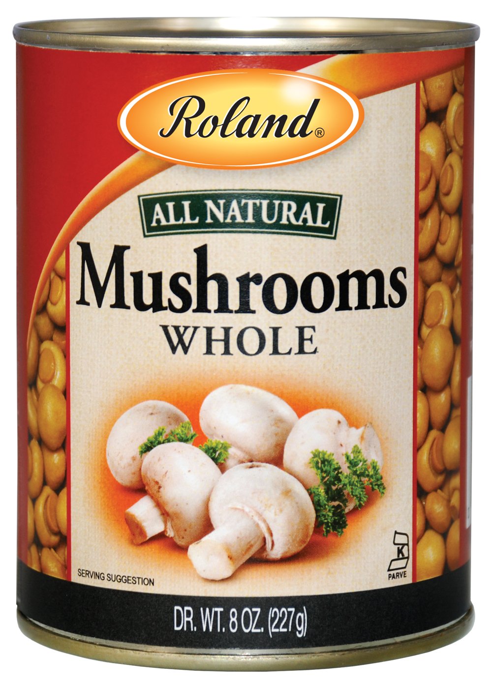 Roland Mushrooms, Whole, 8 Ounce (Pack of 24) Canned And
