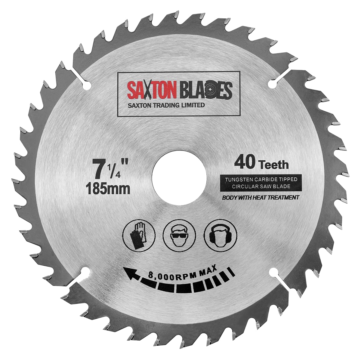 TCT18540T Saxton TCT Circular Wood Saw Blade 185mm x 30mm x bore x 40T for Bosch Makita Dewalt Fits 190mm Saws