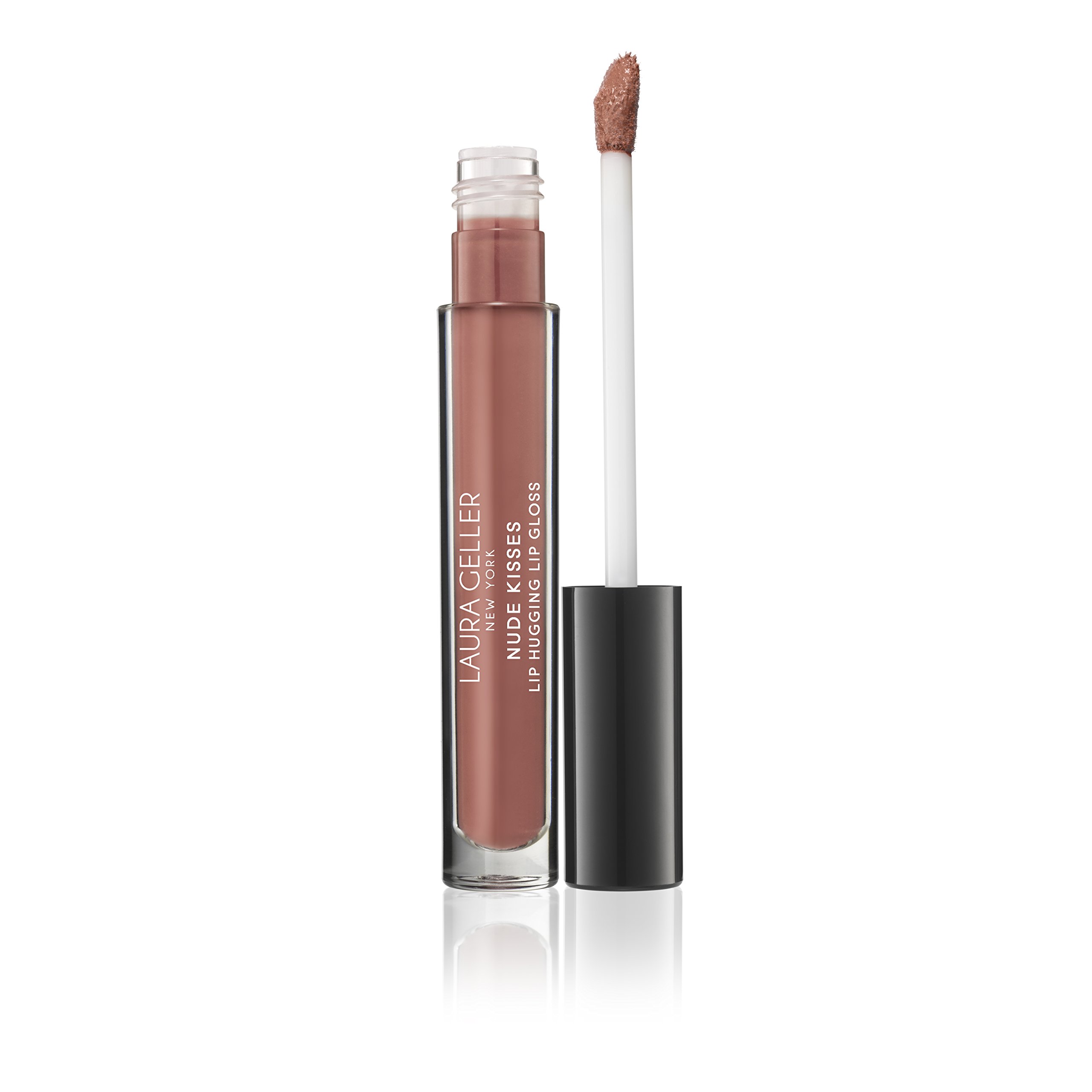 LAURA GELLER NEW YORK Nude Kisses Lip Hugging Lip Gloss - Non-Sticky Finish, Ultra Creamy, High Shine Lip Moisturizer with Vitamin E and Shea Butter, Tan Lines, 2.9 ml