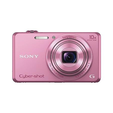 Sony DSC-WX220 Digitalkamera (18 Megapixel, 10-fach opt. Zoom, 6,8 cm (2,7 Zoll) LCD-Display, NFC, WiFi) pink