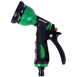 Sharpex 8 Pattern Water Spray Gun (Black and Green)