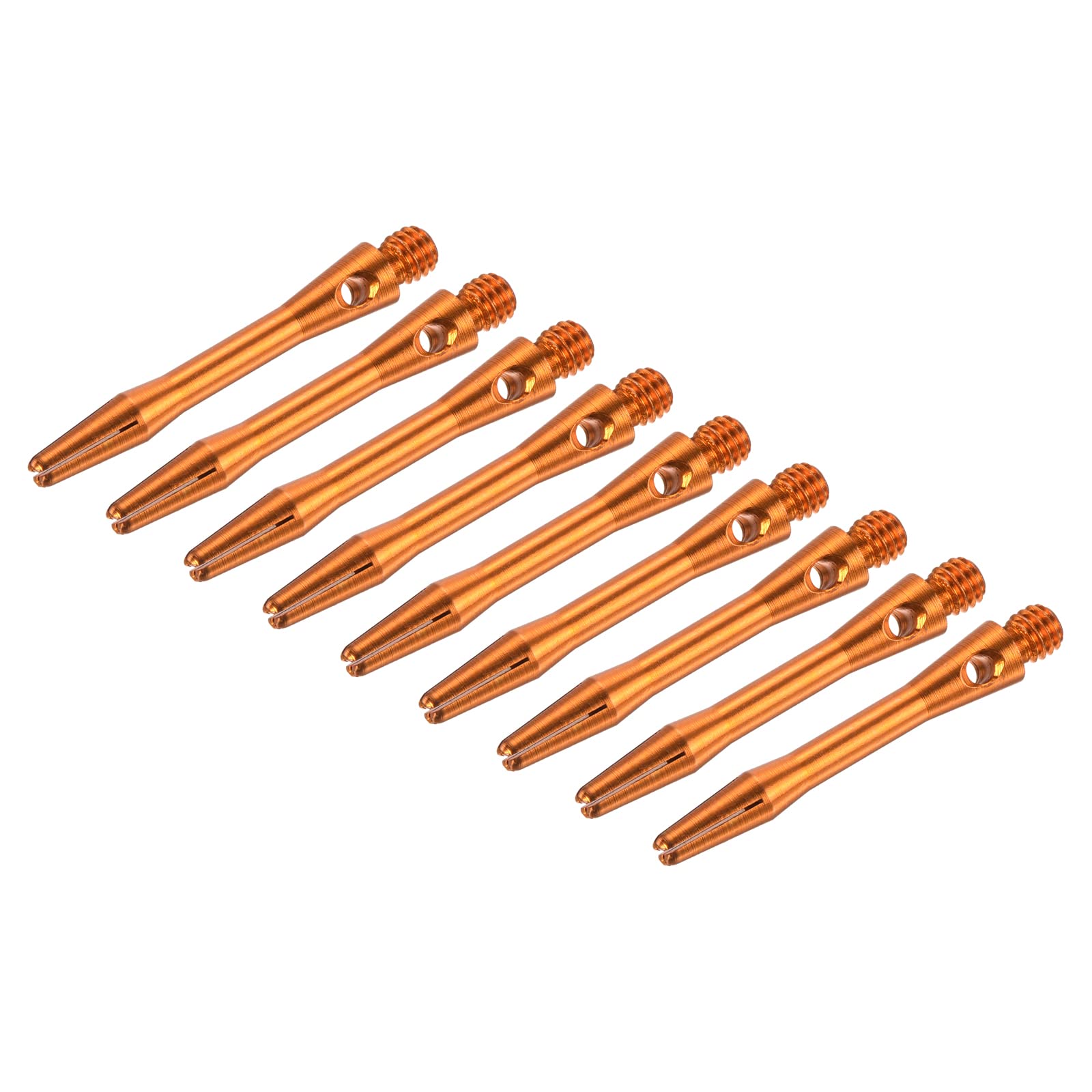PATIKIL 35mm Aluminum Dart Shafts, Medium 2BA Thread Dart Stems Dart Accessories Throwing Fitting for Steel Tip - 9 Pack (Orange)