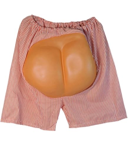 Funny Fake Butt Exposed Shorts - Unisex Prank Costume For Halloween, Parties & Performances (One Size)