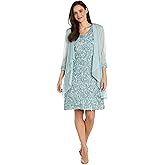 R&M Richards Womens Gleaming Grace Lace Ensemble