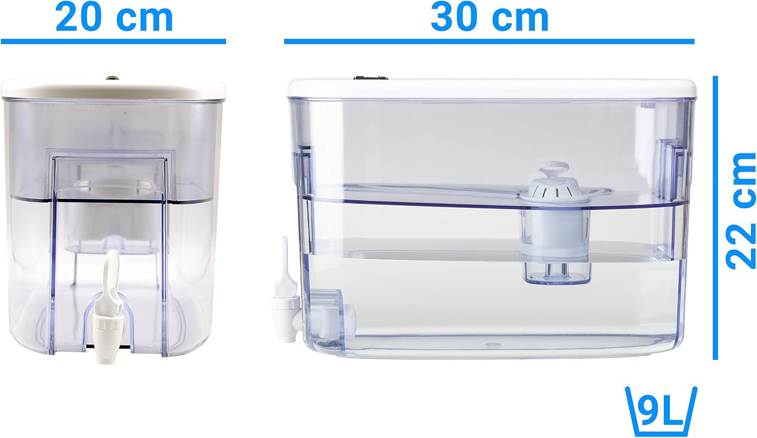 Boston Tech HK-104 Fresia, Water Filter Dispenser and Cartridge. Compatible with Brita Maxtra and Maxtra+ Filters. 9 Liters. (Fresia) - Image 4