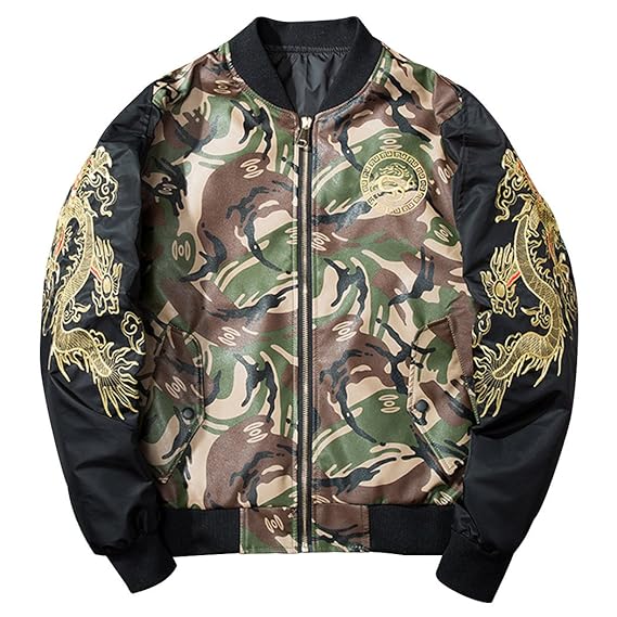 Amazon Semiaugust セミオーガスト メンズ 刺繍 スカジャン 龍