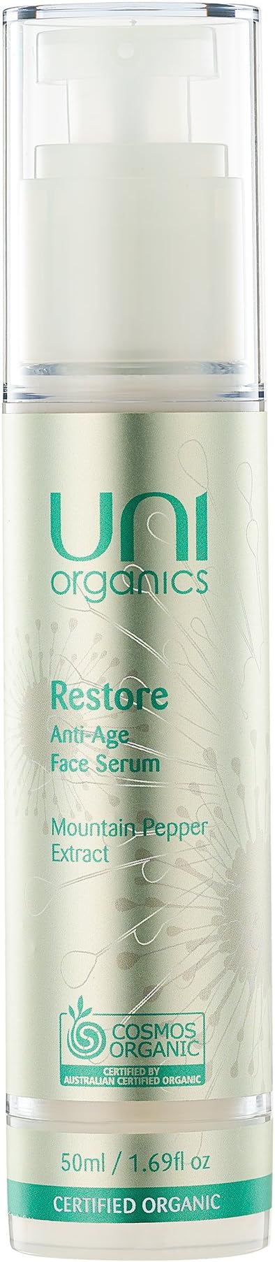 Organic Certified Anti-Aging Collagen Boosting Face Serum – Intense Hydration, Skin Repair Wrinkles & Fine Lines Reduction - Mountain Paper Extract & Vitamin E. Vegan by Uni Organics