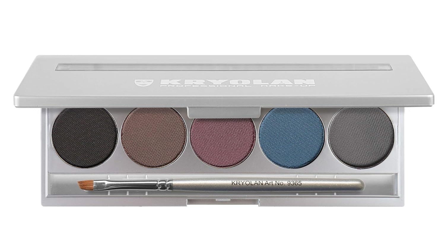Kryolan CAKE EYE LINER SET 5 COLORS 5329 STANDARD 1 Professional Grade Makeup
