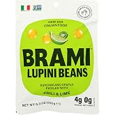 BRAMI Lupini Beans Snacks, Chili &amp; Lime | 7g Plant Protein, 0g Net Carbs | Vegan, Vegetarian, Keto, Plant Based, Mediterranean Diet, Healthy Snacks, Non Perishable, 5.3 Ounce (Pack of 1)