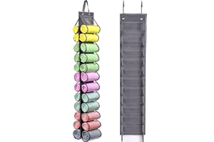 RZMAYIS Legging Storage Bag Storage Hanger Can Holds 24 Leggings or Shirts Jeans Compartment Storage Hanger, Foldable Leggings Organizer Clothes Portable Closets Roll Holder(Grey)
