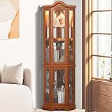 Firscook Curio Cabinet, Corner Curio Cabinet with