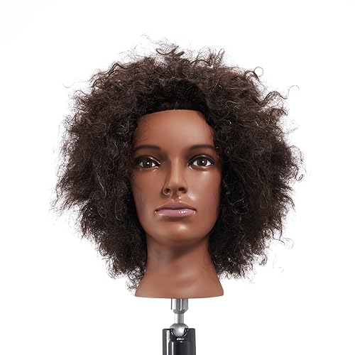Afro Mannequin Head Hairdressing 100 Real Human Hair Styling Training