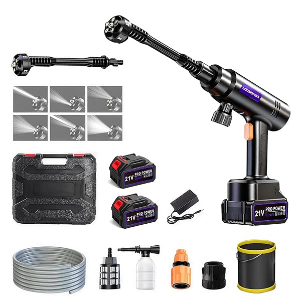 POWER STREAM PRESSURE WASHER CORDLESS,900PSI HAND HELD BATTER...