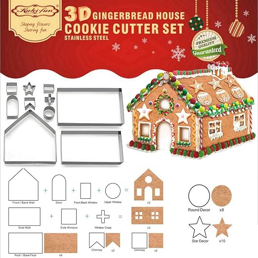 Gingerbread House Cookie Cutter Set 