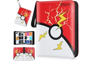 Hyywxcy Card Binder, 9 Pocket Trading Card Album Holder with 50 Removable Sleeves Display Storage Carrying Case Compatible with Football Card TCG Game Sports Cards (900 Cards)