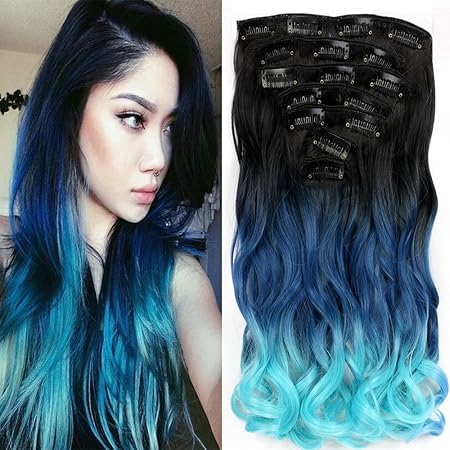 Neverland Dip Dye Ombre Extensions Clip In Extensions Echthaar Haarverlängerung Haarteile Bunte