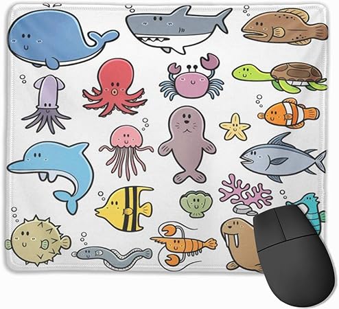 Mauspad Mausmatte Delphin Der Meerestiere Cartoon Amazon De Elektronik