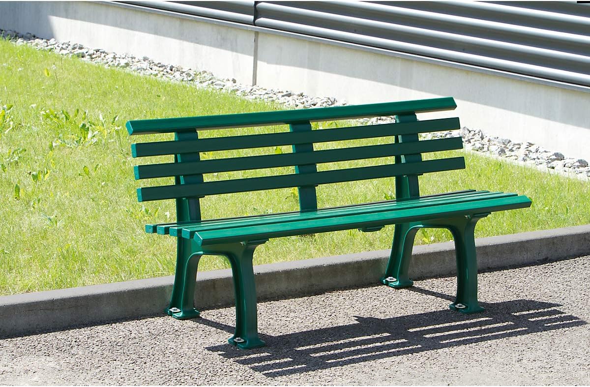 Banc Pour Jardin Coloris Blanc Longueur 2000 Mm Banc Pour Parc Style Anglais A 9 Lames Pvc Resistant Banc Dexterieur En Plastique Bancs Jardin