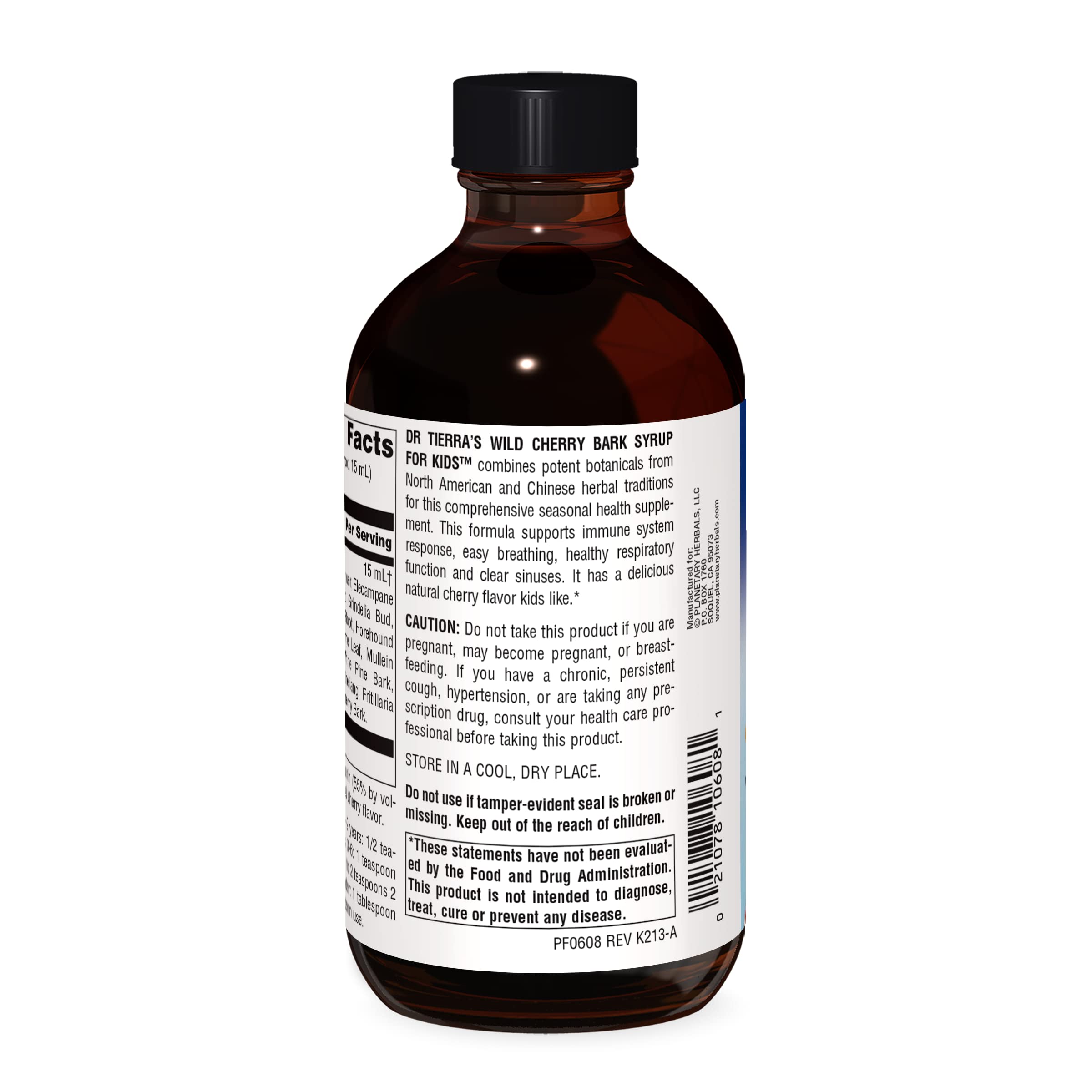 Planetary HerbalsWIld Cherry Bark Syrup for Kids - 8 Ounces