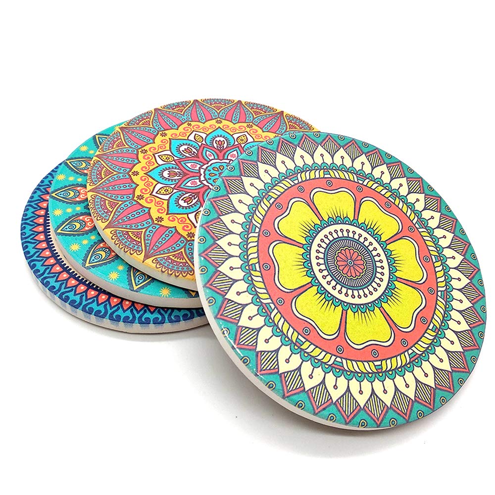 Sottobicchiere Quadrato In Sughero Con Finitura Lucida A Forma Di Omino – 9.5 X 9.5 Cm – Originale Regalo Per Amici