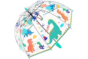 Kids Umbrella Clear Bubble Auto Open Umbrellas for Rain Children's Safe Transparent Dome Waterproof Stick Lightweight Umbrell