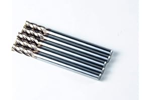 Jarrow Tool Square End Carbide Mill Set (Pack of 5) - 3/16 End Mill for Alloy Steels/Hardened Metals – 4 Flute TiAlN Coated Square Nose Milling Set for CNC Machine Milling Tools
